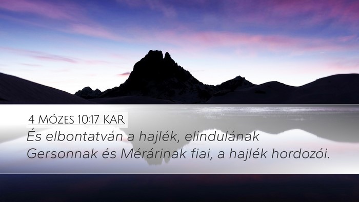 4 Mózes 10:17 KAR Bible Verse Image