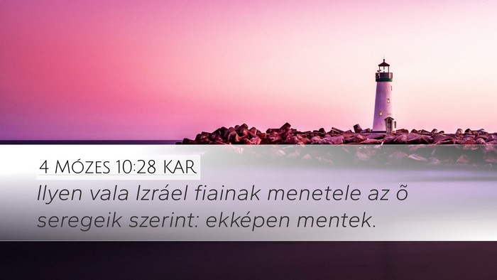 4 Mózes 10:28 KAR Bible Verse Image