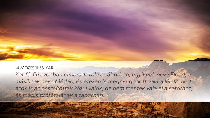 4 Mózes 11:26 KAR Bible Verse Image