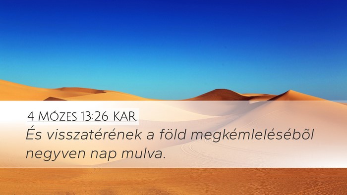 4 Mózes 13:26 KAR Bible Verse Image