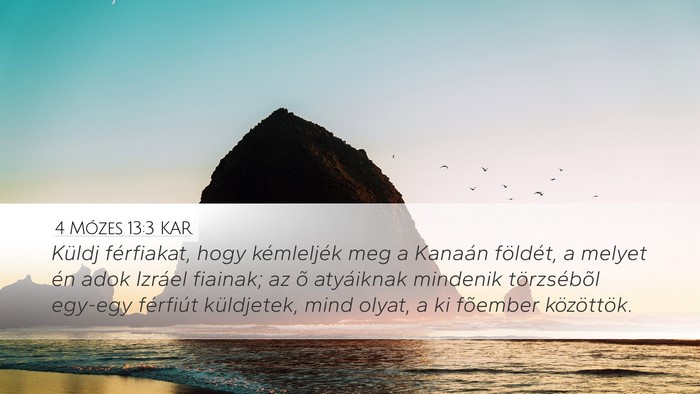 4 Mózes 13:3 KAR Bible Verse Image