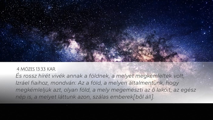 4 Mózes 13:33 KAR Bible Verse Image