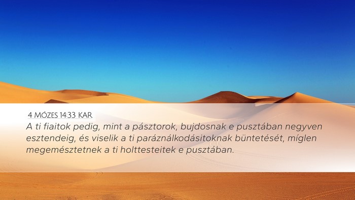 4 Mózes 14:33 KAR Bible Verse Image