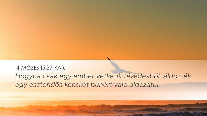 4 Mózes 15:27 KAR Bible Verse Image