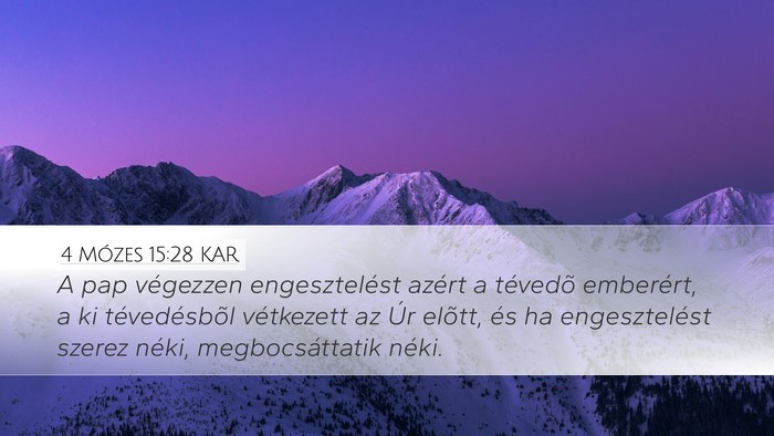 4 Mózes 15:28 KAR Bible Verse Image