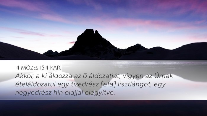 4 Mózes 15:4 KAR Bible Verse Image
