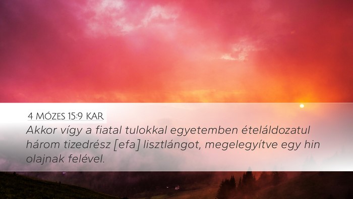4 Mózes 15:9 KAR Desktop Wallpaper - Akkor vígy a fiatal tulokkal egyetemben - Desktop Bible Verse Wallpaper