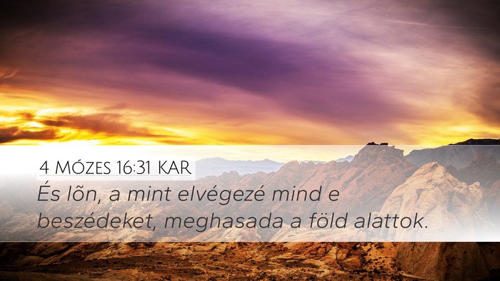 4 Mózes 16:31 KAR Bible Verse Image