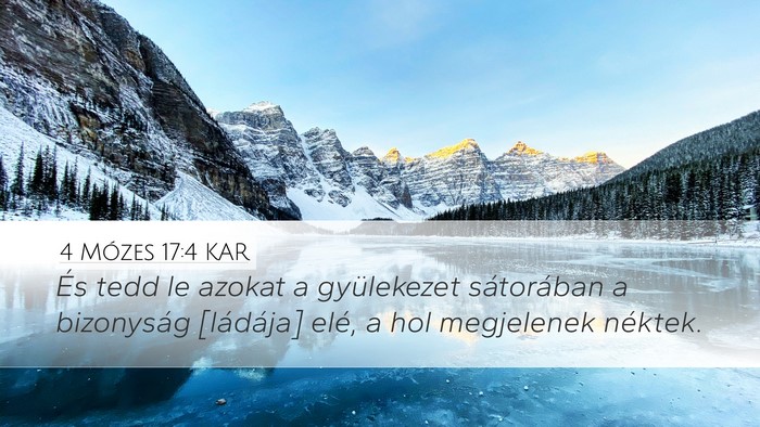4 Mózes 17:4 KAR Desktop Wallpaper - És tedd le azokat a gyülekezet sátorában a - Desktop Bible Verse Wallpaper