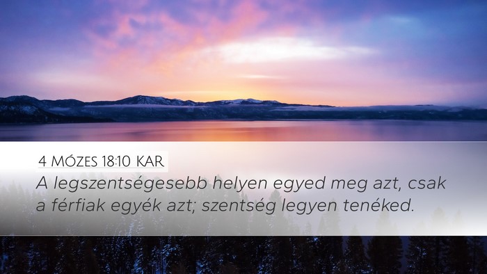 4 Mózes 18:10 KAR Bible Verse Image