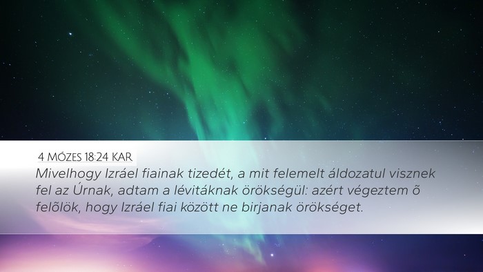 4 Mózes 18:24 KAR Bible Verse Image