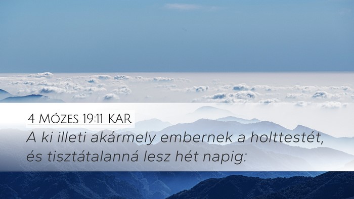 4 Mózes 19:11 KAR Bible Verse Image
