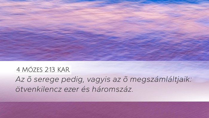 4 Mózes 2:13 KAR Desktop Wallpaper - Az õ serege pedig, vagyis az õ - Desktop Bible Verse Wallpaper