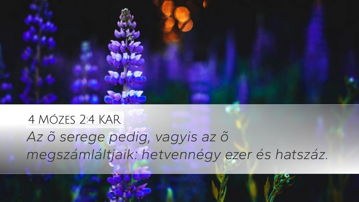 4 Mózes 2:4 KAR Bible Verse Image