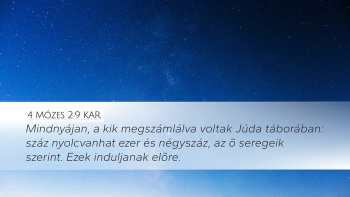 4 Mózes 2:9 KAR Bible Verse Image