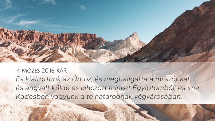 4 Mózes 20:16 KAR Bible Verse Image
