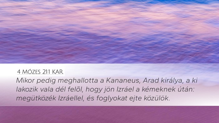 4 Mózes 21:1 KAR Bible Verse Image