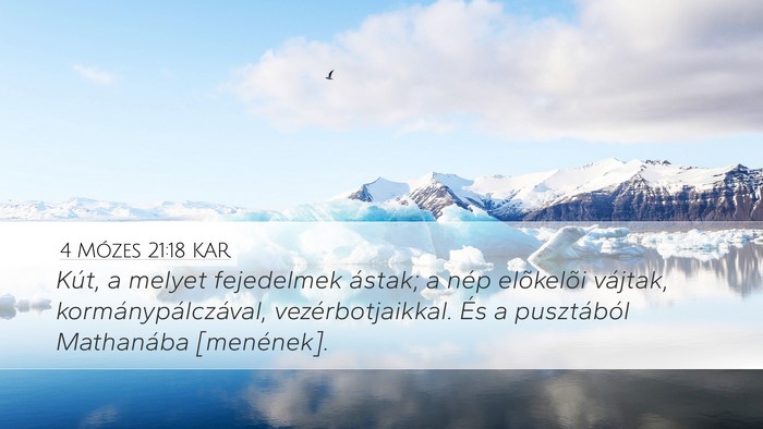 4 Mózes 21:18 KAR Desktop Wallpaper - Kút, a melyet fejedelmek ástak; a nép - Desktop Bible Verse Wallpaper