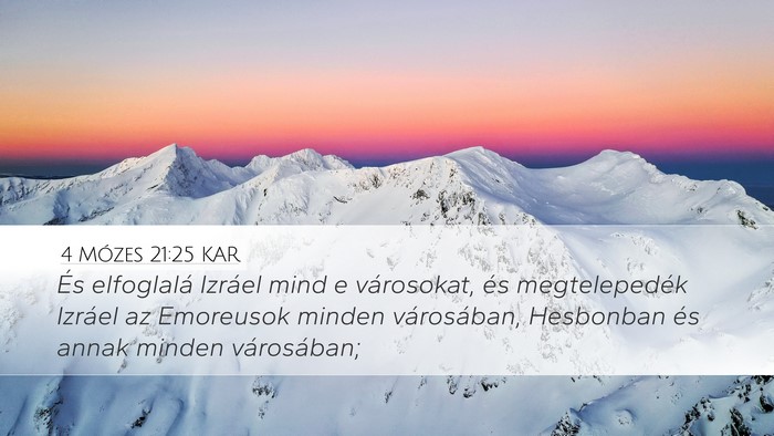4 Mózes 21:25 KAR Bible Verse Image