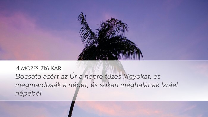 4 Mózes 21:6 KAR Bible Verse Image