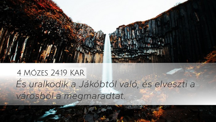 4 Mózes 24:19 KAR Bible Verse Image