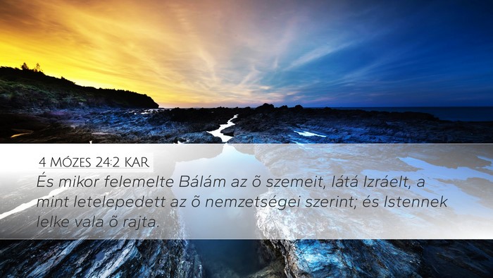 4 Mózes 24:2 KAR Bible Verse Image