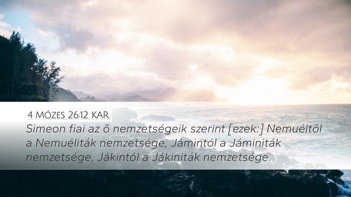 4 Mózes 26:12 KAR Bible Verse Image