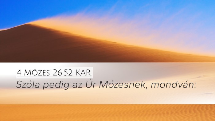4 Mózes 26:52 KAR Bible Verse Image