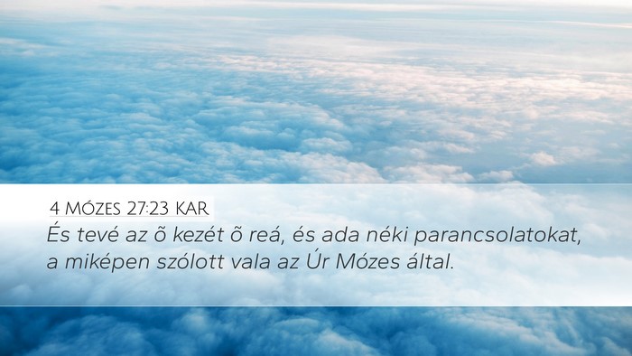 4 Mózes 27:23 KAR Bible Verse Image