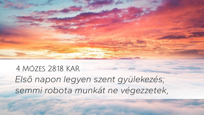 4 Mózes 28:18 KAR Bible Verse Image