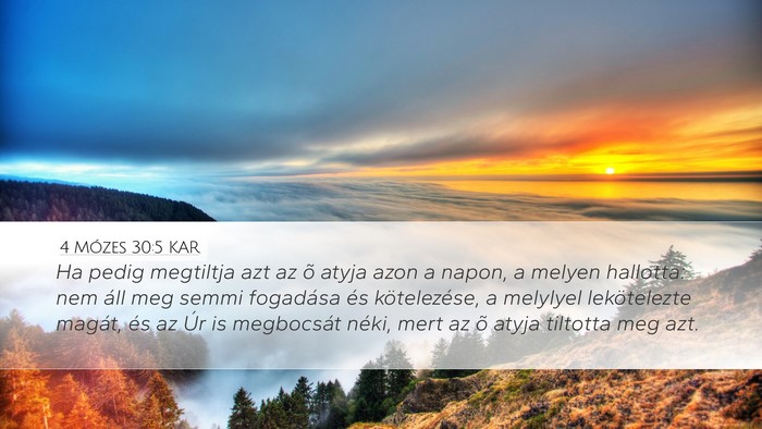 4 Mózes 30:5 KAR Bible Verse Image