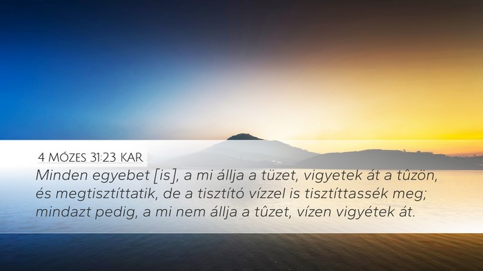 4 Mózes 31:23 KAR Bible Verse Image