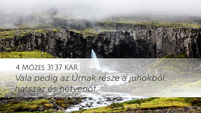 4 Mózes 31:37 KAR Bible Verse Image