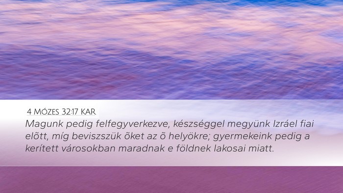 4 Mózes 32:17 KAR Bible Verse Image