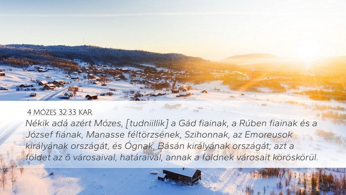 4 Mózes 32:33 KAR Bible Verse Image