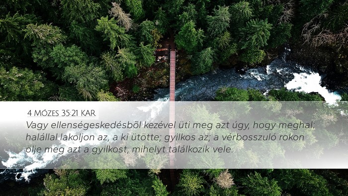 4 Mózes 35:21 KAR Bible Verse Image
