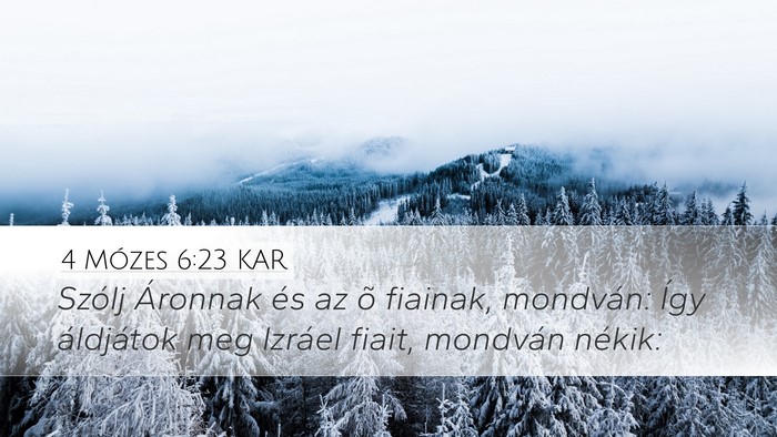 4 Mózes 6:23 KAR Bible Verse Image