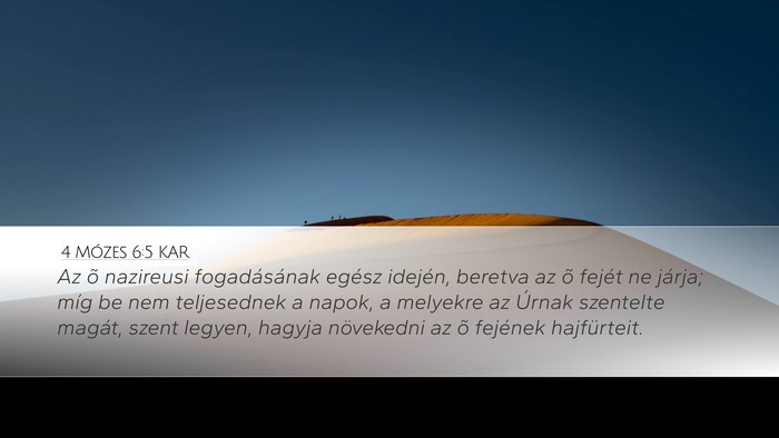 4 Mózes 6:5 KAR Bible Verse Image