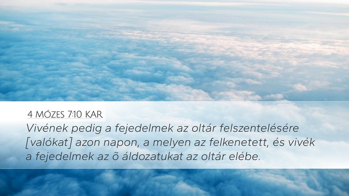 4 Mózes 7:10 KAR Bible Verse Image
