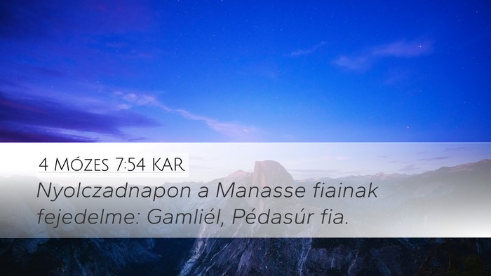 4 Mózes 7:54 KAR Desktop Wallpaper - Nyolczadnapon a Manasse fiainak fejedelme: - Desktop Bible Verse Wallpaper