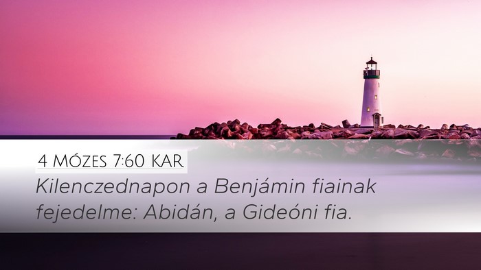 4 Mózes 7:60 KAR Bible Verse Image