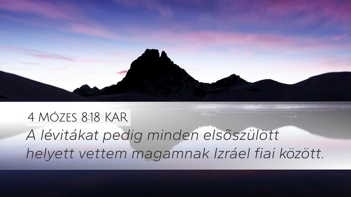 4 Mózes 8:18 KAR Desktop Wallpaper - A lévitákat pedig minden elsõszülött helyett - Desktop Bible Verse Wallpaper