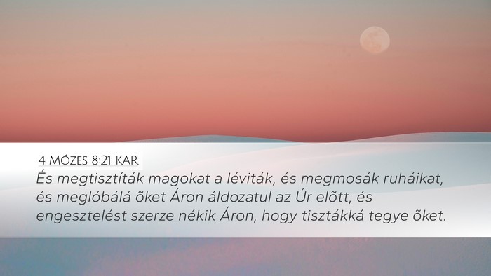 4 Mózes 8:21 KAR Bible Verse Image