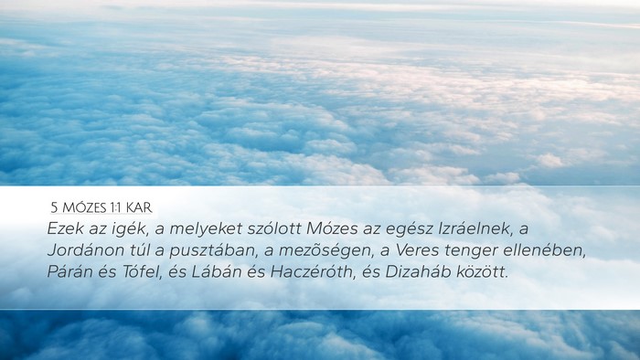 5 Mózes 1:1 KAR Desktop Wallpaper - Ezek az igék, a melyeket szólott Mózes az - Desktop Bible Verse Wallpaper