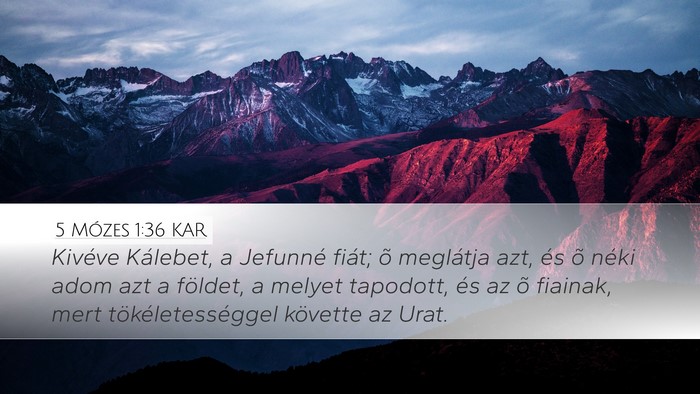 5 Mózes 1:36 KAR Bible Verse Image