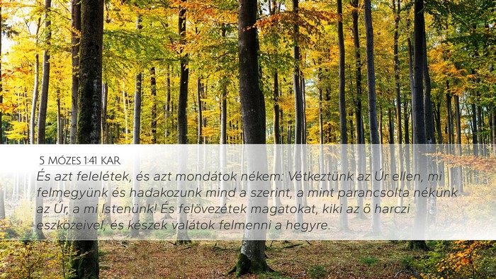 5 Mózes 1:41 KAR Bible Verse Image