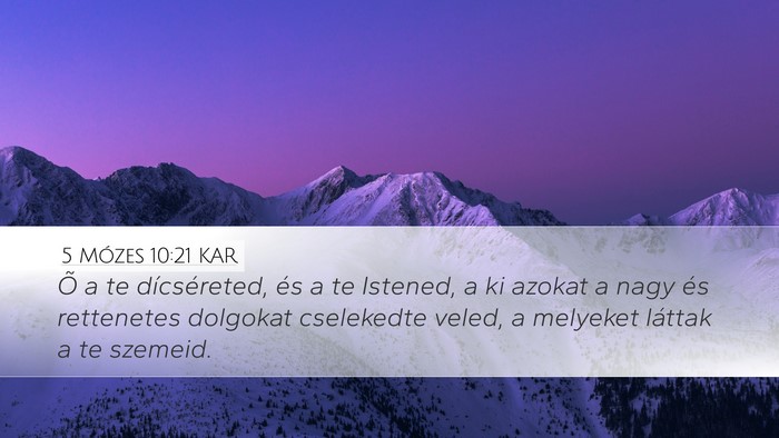 5 Mózes 10:21 KAR Bible Verse Image