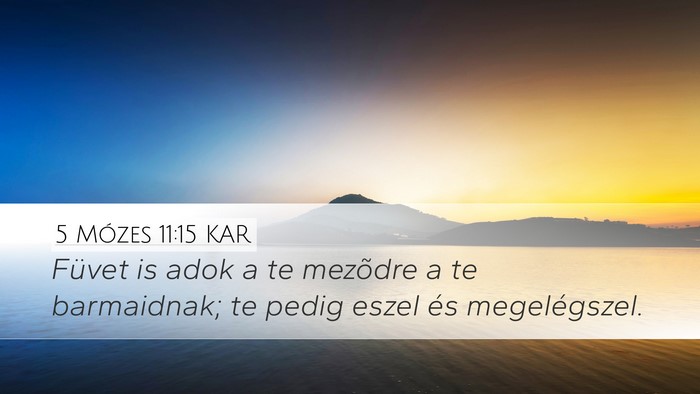 5 Mózes 11:15 KAR Bible Verse Image