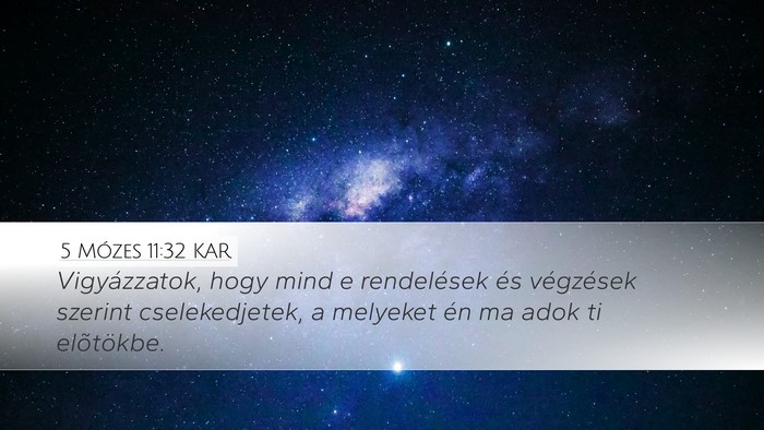5 Mózes 11:32 KAR Bible Verse Image