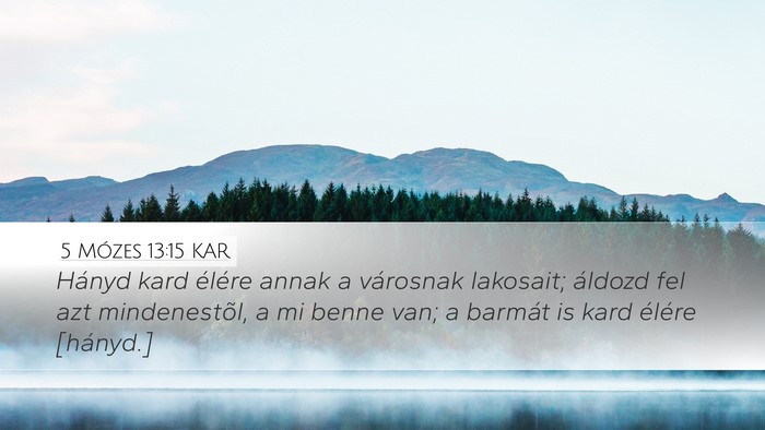 5 Mózes 13:15 KAR Bible Verse Image
